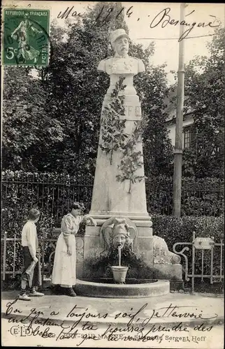 Ak Bry sur Marne Val de Marne, Statue du Sergent Hoff