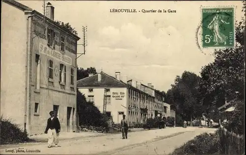 Ak Lerouville Lothringen Meuse, Quartier de la Gare