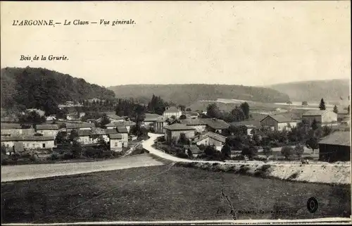 Ak L'Argonne Meuse, Le Claon, Vue generale