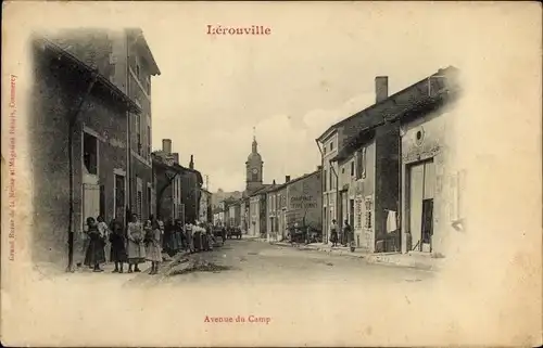 Ak Lerouville Lothringen Meuse, Avenue du Camp