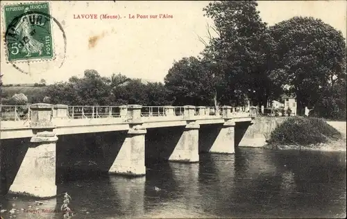 Ak Lavoye Meuse, Le Pont sur l'Aire