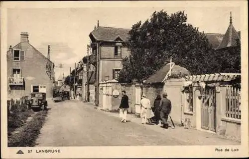 Ak Langrune Calvados, Rue de Luc