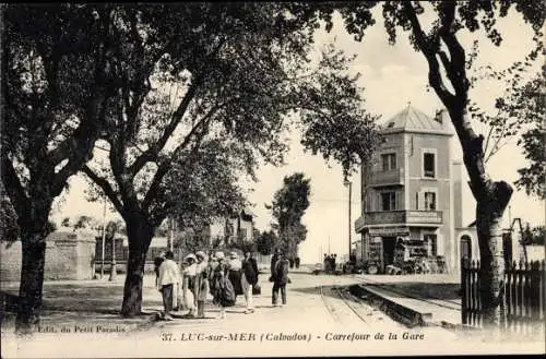 Ak Luc sur Mer Calvados, Carrefour de la Gare