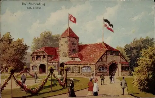 Ak Hamburg Mitte Altstadt, 16. Deutsches Bundesschießen 1909, Rothenburg, Außenansicht, Aug. Schwaff