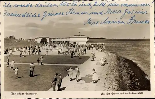 Ak Grimmershörn Nordseebad Cuxhaven, Badeanstalt