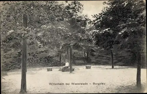 Ak Wittenheim Westerstede im Kreis Ammerland, Partie auf dem Burgplatz