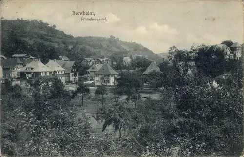 Ak Bensheim an der Bergstraße Hessen, Schönbergertal, Teilansicht