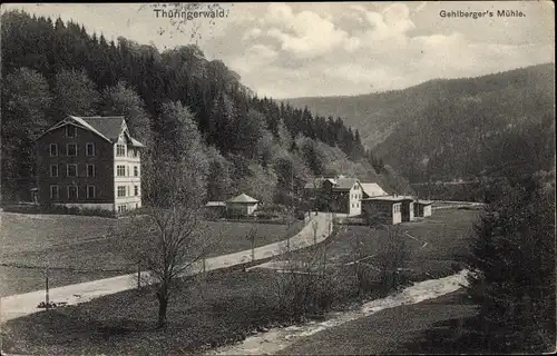 Ak Gehlberg in Thüringen, Mühle, Wald