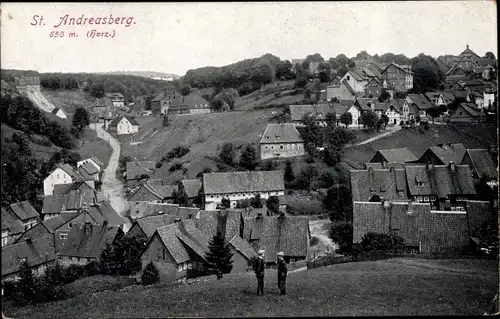 Ak Sankt Andreasberg Braunlage im Oberharz, Teilansicht