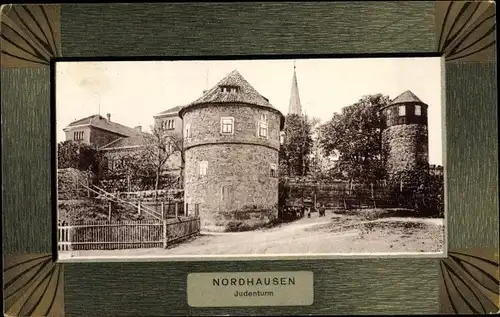 Passepartout Ak Nordhausen am Harz, Judenturm