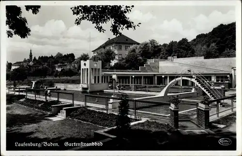 Ak Laufenburg am Hochrhein, Gartenstrandbad