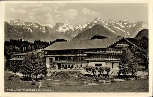 Ak Ofterschwang im Allgäu, Hotel Sonnenalpe, Blick auf die Alpen