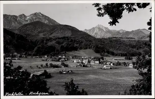 Ak Bergen im Chiemgau in Oberbayern, Hochfelln, Ort mit Umgebung