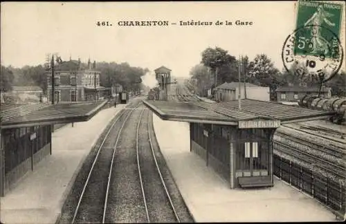 Ak Charenton Val de Marne, La Gare, Interieur