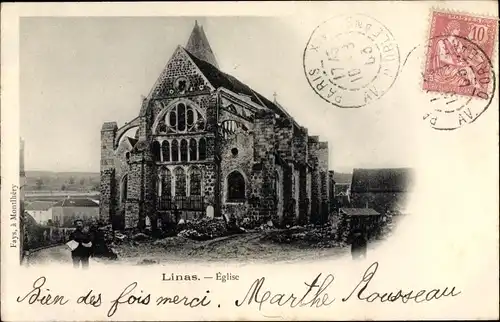 Ak Linas Essonne, Eglise