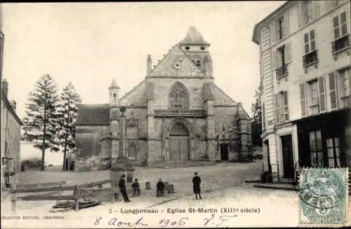 Ak Longjumeau Essonne, Eglise Saint Martin