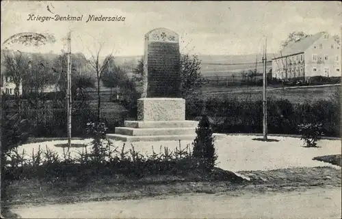 Ak Niedersaida Großhartmannsdorf im Erzgebirge, Krieger-Denkmal