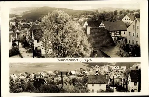 Ak Wünschendorf Pockau Lengefeld Erzgebirgskreis, Teilansichten