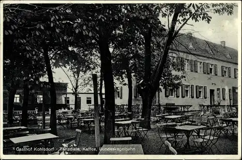 Ak Kohlsdorf Wurgwitz Freital in Sachsen, Gasthof Kohlsdorf, F. Dürichen, Biergarten,