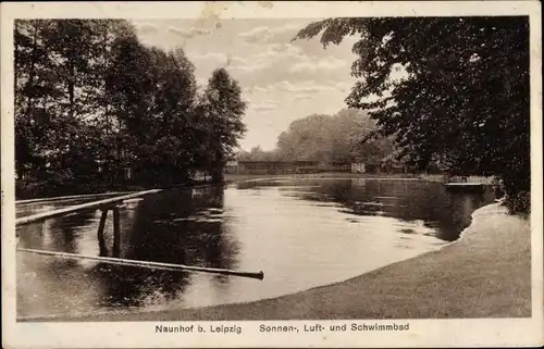 Ak Naunhof bei Leipzig in Sachsen, Sonnen- Luft- und Schwimmbad