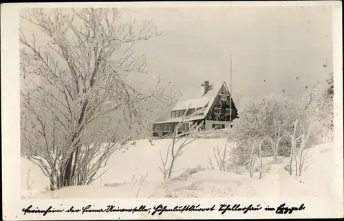 Ak Schellerhau Altenberg im Erzgebirge, Ferienheim, Winter