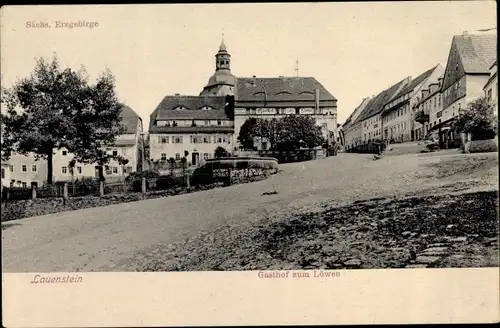 Ak Lauenstein Altenberg im Erzgebirge, Gasthof zum Löwen