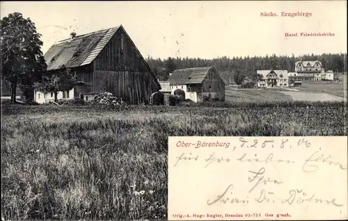 Ak Oberbärenburg Bärenburg Altenberg im Erzgebirge, Hotel Friedrichshöhe