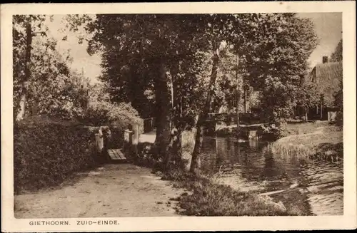 Ak Giethoorn Overijssel Niederlande, Zuid-Einde