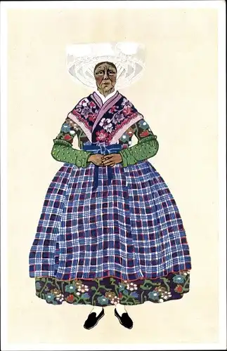 Künstler Ak La Saintonge, Vieille Femme de l'Ile de Oleron