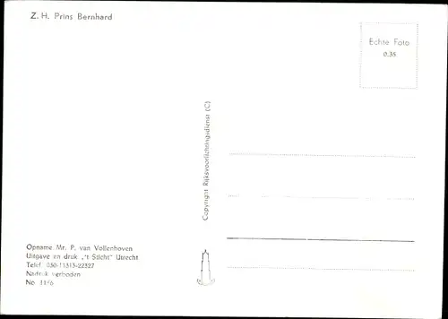 Ak Prinz Bernhard von Niederlanden als Baby