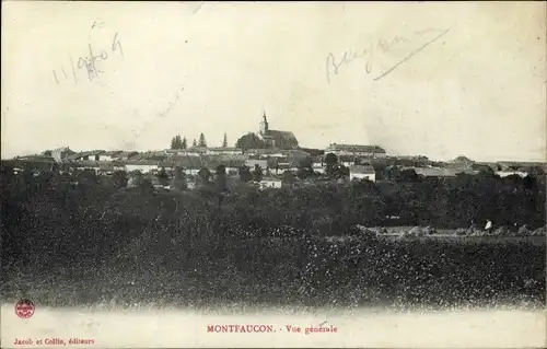 Ak Montfaucon Meuse, Vue generale