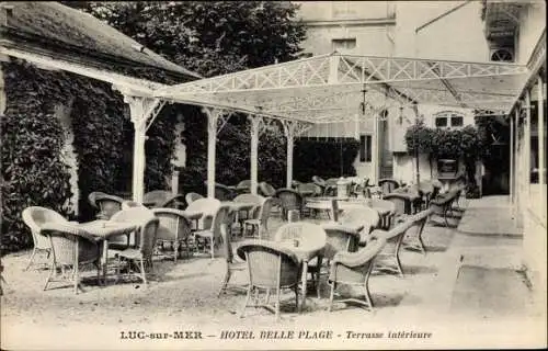 Ak Luc sur Mer Calvados, Hotel Belle Plage, Terrasse interieure