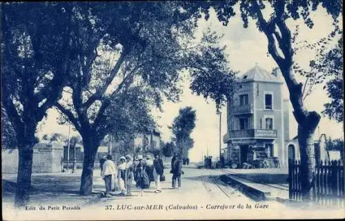 Ak Luc sur Mer Calvados, Carrefour de la Gare