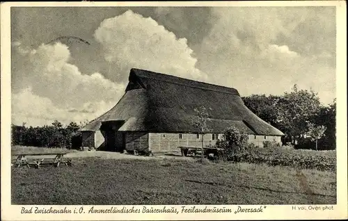 Ak Bad Zwischenahn in Oldenburg, Ammerländisches Bauernhaus, Freilandmuseum Dwersack