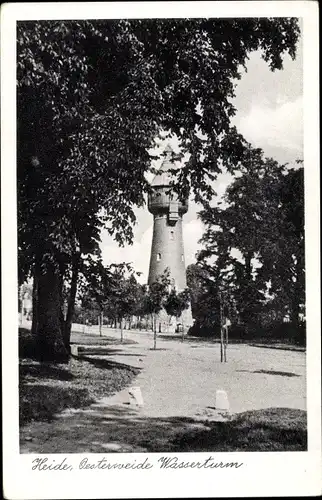 Ak Heide in Dithmarschen, Oesterweide Wasserturm