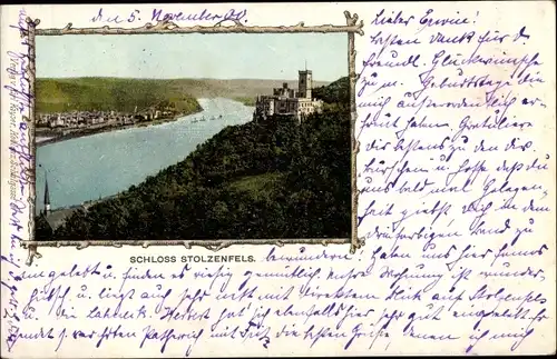 Ak Stolzenfels Koblenz am Rhein, Schloss Stolzenfels