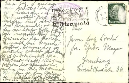 Ak Mittenwald Oberbayern, Mittenwalder Hütte mit Viererspitze