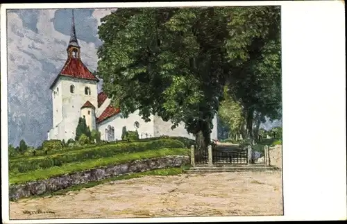 Künstler Ak Feldmann, Prof. Wilh., Norburg Dänemark, Kirche, Nr. 3