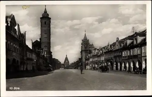 Ak Domažlice Taus Region Pilsen, Marktplatz