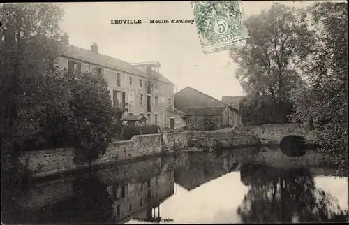 Ak Leuville Essonne, Moulin d'Aulnay