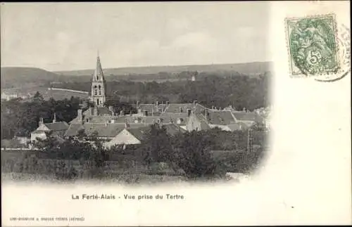 Ak La Ferté Alais Essonne, Vue prise du Tertre