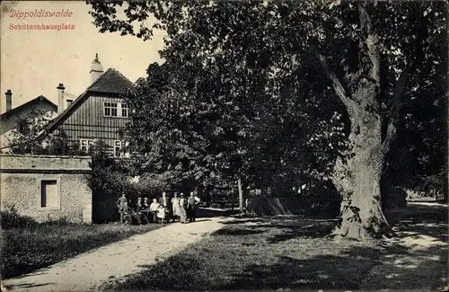 Ak Dippoldiswalde im Erzgebirge, Schützenhausplatz