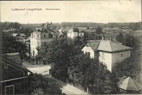 Ak Dresden Nord Langebrück, Blick auf die Moritzstraße