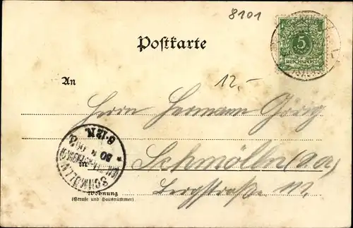 Passepartout Ak Dresden Langebrück Schönborn, Straßenpartie mit Gasthof zu Schönborn