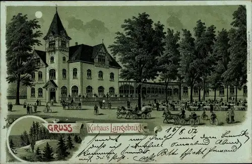 Mondschein Litho Dresden Langebrück, Kurhaus