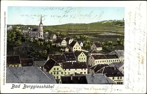 Leuchtfenster Ak Bad Gottleuba Berggießhübel in Sachsen, Blick auf den Ort