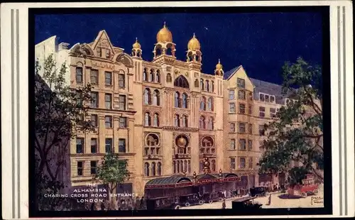 Künstler Ak London City, Alhambra, Charing Cross Road