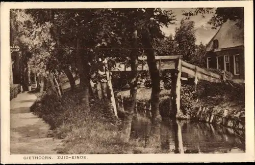 Ak Giethoorn Overijssel Niederlande, Zuid-Einde