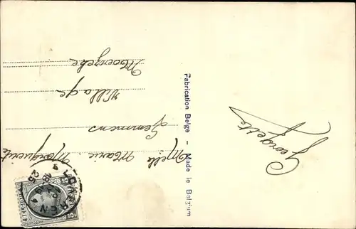 Ak Kleiner Junge mit einer Pfeife