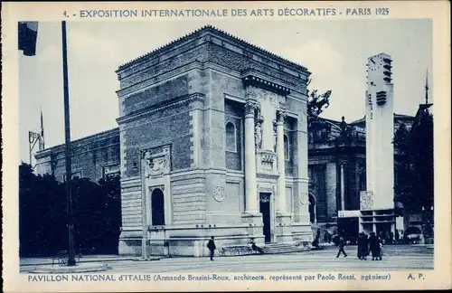 Ak Paris, Exposition Internationale des Arts Decoratifs, 1925, Pavillon National d'Italie